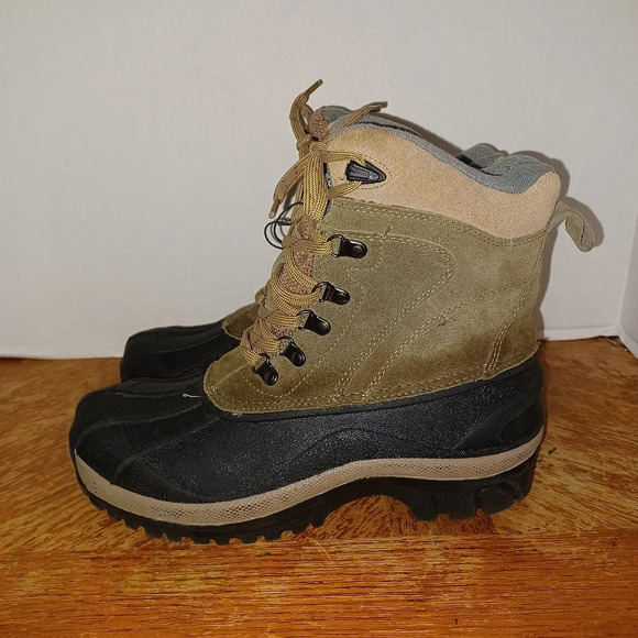 Magellan Outdoors Mens Thinsulate Winter Boots Black Green Mens 7 PAC Boots. New - Picture 2 of 9